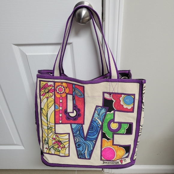Brighton NWT  Love Groove ll Canvas Tote - Picture 2 of 16